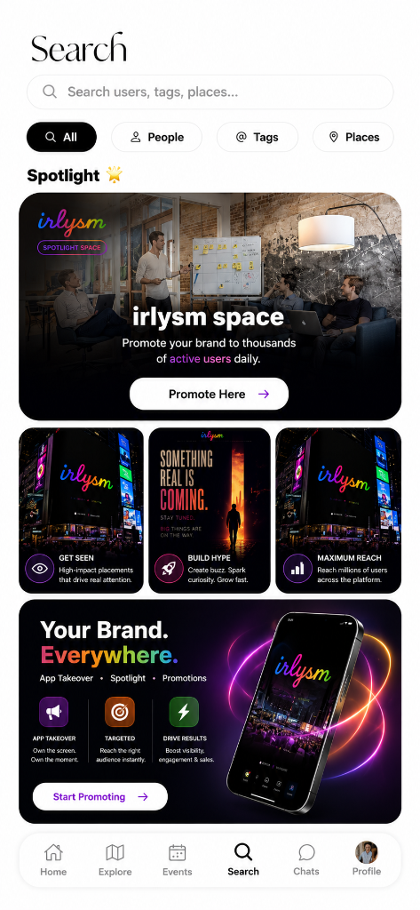 Spotlight Space Mockup